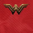 thumbnail image 5 of Justice League Movie Wonder Woman Logo Mens Lined Mesh Shorts, Red, Small, 5 of 6