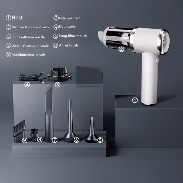 Wzzjkit Portable Vacuum Cleaner/Car Vacuum Cleaner/Handheld Vacuum Cleaner Rechargeable Handheld Car Mini Vacuum Cleaner Household USB Rechargeable High Power Recharg