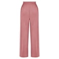 thumbnail image 6 of LEBONYARD Wide Leg Pants for Women,Women's Solid Color Comfortable Casual Elastic Pants with A Waist and Long Pants Pink XXL, 6 of 7