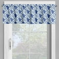 thumbnail image 2 of Ambesonne Paisley Valance Pack of 2, Flowers Ivy Leaves and Dots, 54"X18", Blue and White, 2 of 5