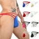 thumbnail image 4 of Tanga de seda helada para hombre, sexy, de cintura baja, con abertura en la cadera y bolsa grande, lencería sexy, 4 of 6