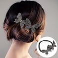 thumbnail image 4 of MasteelfCA Papillons en Strass Créateur de Chignon Coiffant pour Femmes Filles, 4 of 7