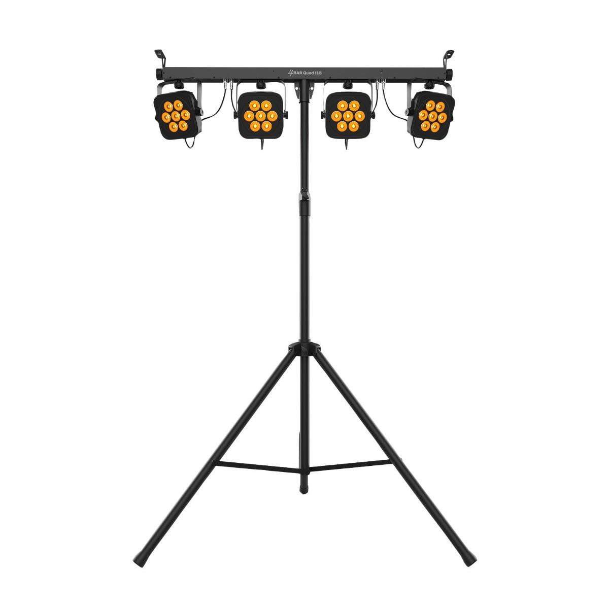 Chauvet DJ 4Bar Quad ILS Complete RGBA LED Wash Lighting Solution with Fog Machine Package