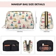 thumbnail image 5 of Xecao Reto Marine Nautical Print Fashion Makeup PVC Bag Large Capacity Travel Cosmetic Bag for Women Organizer Toiletry Clutch, 5 of 8