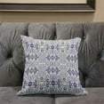 thumbnail image 4 of Amrita Sen Designs  16 x 16 in. Carnival Geo Broadcloth Indoor & Outdoor Zippered Pillow - White, Blue & Grey, 4 of 4