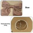 thumbnail image 3 of 56-58 cm circunferencia del sombrero sombrero de ala grande para mujer sombrero de verano sombrero para sol de playa sombrero de paja con lazo, 3 of 5