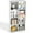 White, variant on MCQ 6 Cube Storage Organizer, Open Bookshelf with 3 Removable Back Panels for Living Room, Bedroom, Home Office，36"L x 11.6"W x 24" H, Black