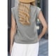 thumbnail image 2 of Camiseta Sin Mangas Informal de Verano para Mujer, Color Gris, Talla XL, 2 of 5