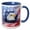 Blue/White, variant on 3drose, U.s. Flag and American Eagle, 15oz Two-tone Red Mug