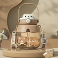 thumbnail image 6 of HOZVOMI Personalized Big Belly Cup, Cute Bear Water Cup, Large Capacity 850ml, Portable Plastic Mug with Straw, Leak-Proof, for Students and Children, 6 of 6