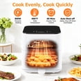 thumbnail image 4 of Dozzle 3QT Compact Digital Air Fryer, 400℉ Precision Heating, One-Touch Auto Shut-off, Nonstick Basket Dishwasher-Safe for Healthy Roast, Bake, Broil & Reheat, White, 4 of 7