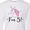 thumbnail image 4 of Inktastic 5th Birthday Cute Unicorn Long Sleeve Youth T-Shirt, 4 of 5