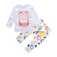thumbnail image 2 of LIIPEE Boys Outfits Casual Cartoon Graphic Printed Long Sleeve Crew Neck Tops And Pants Two Piece Set Toddlers Kids Comfortable Breathable Soft Cute Daily Clothes,White,12-18 Months, 2 of 6