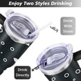 thumbnail image 5 of Cute Sea Turtle3 40 Oz Tumbler with Handle Lid and Straw, Stainless Steel Double Walled Vacuum Insulated Cup, Cute Anniversary Wedding Birthday Gifts Tumbler for Women Men Friends Outdoor Indoor, 5 of 7