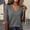 Grey, variant on Short Sleeve Tshirt For Women Summer Thread Neck T Shirts Loose Fit Casual Lightweight Basic Tee Classic T-shirt Work Blouse Daily Wear Grey M