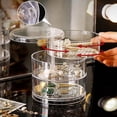thumbnail image 4 of Jewelry Organizer, Jewelry Box, Transparent Plastic 360 Degree Rotation Jewelry Rack with 3 Layers Drawer for Easy Access to All Your Jewelry and Small Beauty Accessories, 4 of 7
