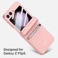 thumbnail image 2 of Compatible Samsung Galaxy Z Flip 5 Case with S Pen, All-Inclusive  Hinge Protection + Tempered Glass Screen Protector Cover Case for Samsung Galaxy Z Flip 5 5G 2023 (Pink), 2 of 7