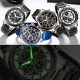 thumbnail image 5 of Bluelans Mini Focus hombres elegante luminoso 6 agujas reloj de pulsera mecánico con calendario, 5 of 5