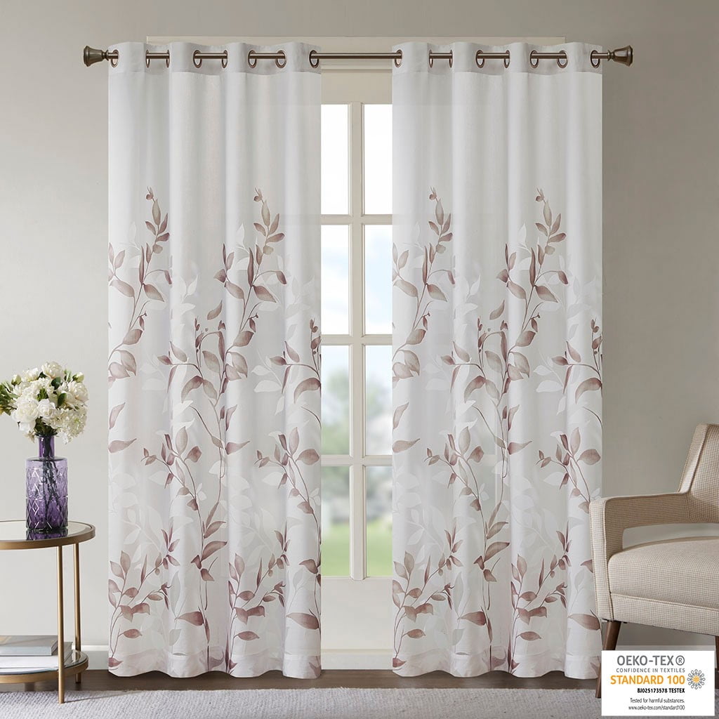 MAYEERTY Modern Fashionable and Practical Burnout Printed Curtain Panel
