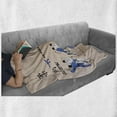 thumbnail image 6 of Jiu Jitsu Soft Flannel Fleece Blanket, Martial Arts Defense Techniques Sport Practice Theme Aikido Karate Judo, Cozy Plush for Indoor and Outdoor Use, 50" x 70", Blush Blue and Black, by Ambesonne, 6 of 6