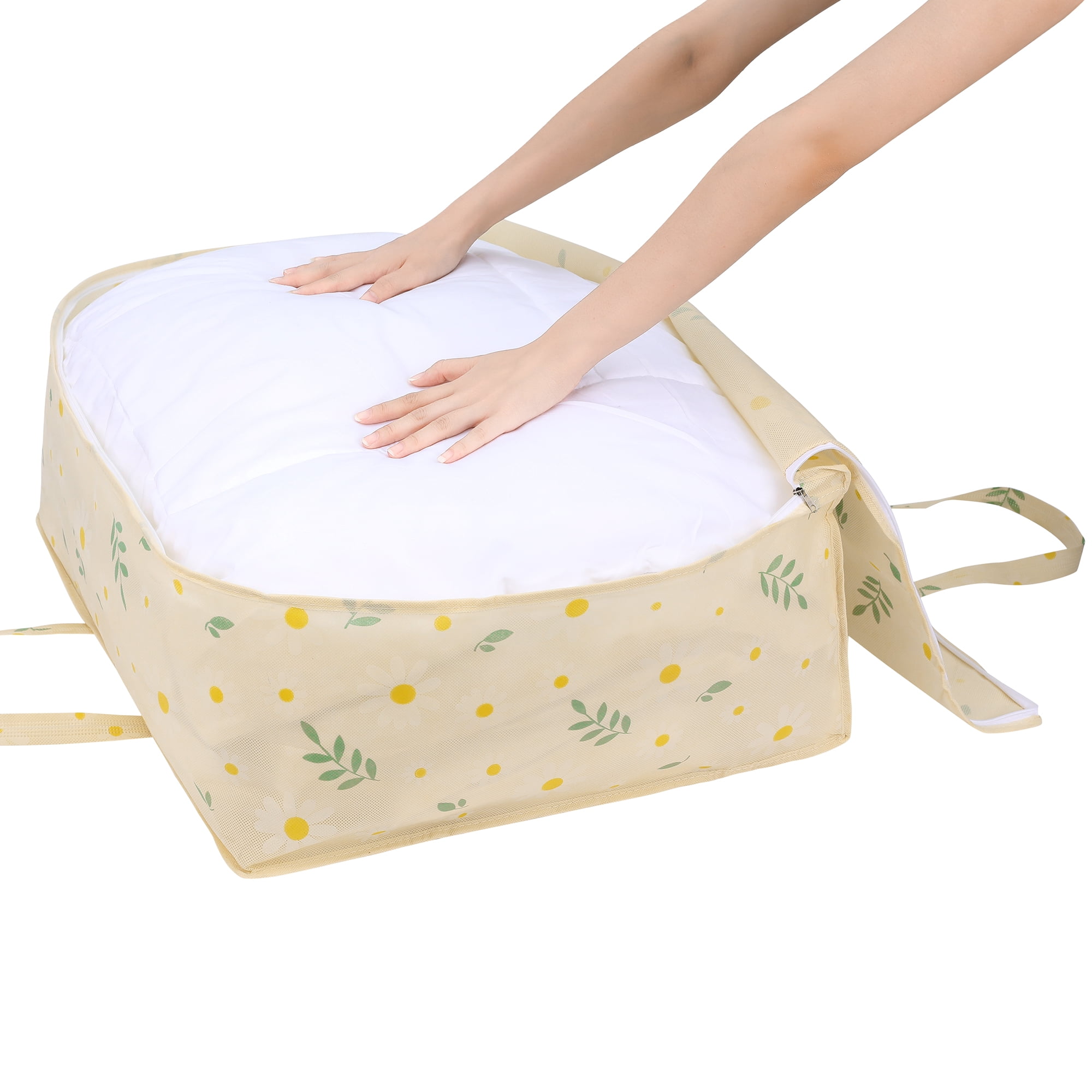Unique Bargains 1 Pack Clothes Storage Bags Moving Bags Beige 23.5*19.5*10in
