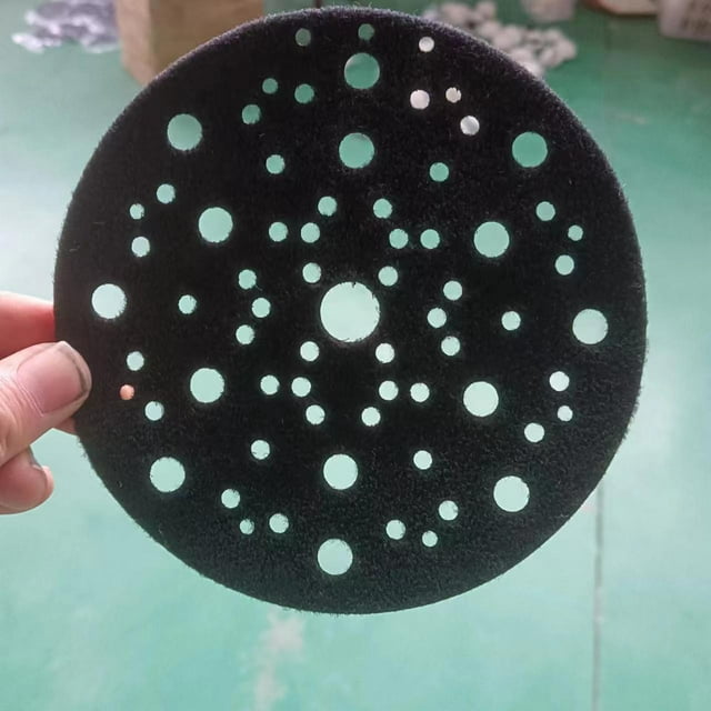 Manufacturer Direct Self-Adhesive Flocking Sandpaper Buffer Pad - 5 Inch 8-Hole & 6 Inch 70-Hole Polishing Discs for Hardware Tools, Grinding Wheels - Durable Surface Smoothing Protection Pads with