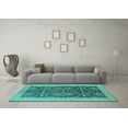 thumbnail image 3 of Ahgly Company Indoor Rectangle Oriental Turquoise Blue Traditional Area Rugs, 8' x 10', 3 of 4