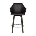 thumbnail image 3 of Camden 30" Mid-Century Brown Faux Leather Bar Stool, 3 of 6