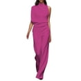 thumbnail image 3 of Riforla Solid Color Jumpsuit Straight Pants Simple and Exquisite Design Jumpsuits for Women Hot Pink S, 3 of 3