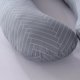 thumbnail image 4 of Funda Almohada para Embarazadas en Forma U Funda Cojín Con Algodón (raya Gris), 4 of 8