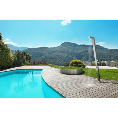 - Empava 83” Freestanding Marine Grade Stainless Steel Outdoor Shower Panel Tower System