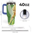 thumbnail image 2 of Tinker Bell 40 Oz Tumbler With Handle And Straw, Stainless Steel Vacuum Travel Mug, Double Wall Vacuum Insulated Tumbler With Lid, Water Bottle for Gifts Party Office Coffee, 2 of 8
