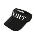 thumbnail image 2 of Only Moment Black Breathable Visor Wide Brim Hats for Women Polyester Sun Sports Visor Hat Visor Adjustable Cap for Women and Men One Size, 2 of 7