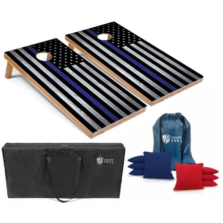 Tailgating Pros Cornhole Board Set w/Bean Bags and Carrying Case - 4'x2' Corn Hole Toss - Tournament and Lightweight Options - Optional LED Lights