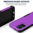 thumbnail image 6 of TJS for Motorola Moto G 5G (2024) Phone Case, with Tempered Glass Screen Protector, Heavy Duty Rugged Shockproof Full Body Protection Cover (Purple), 6 of 6