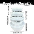 thumbnail image 3 of Plastic Meal Prep Bowls with Lids, 4-Piece Set Clear Nesting Plastic Small Mixing Bowl with Lids, Durable Stackable Airtight Meal Prep Containers, Microwave, Freezer & Dishwasher Safe(Clear,4x4x1.7"), 3 of 8