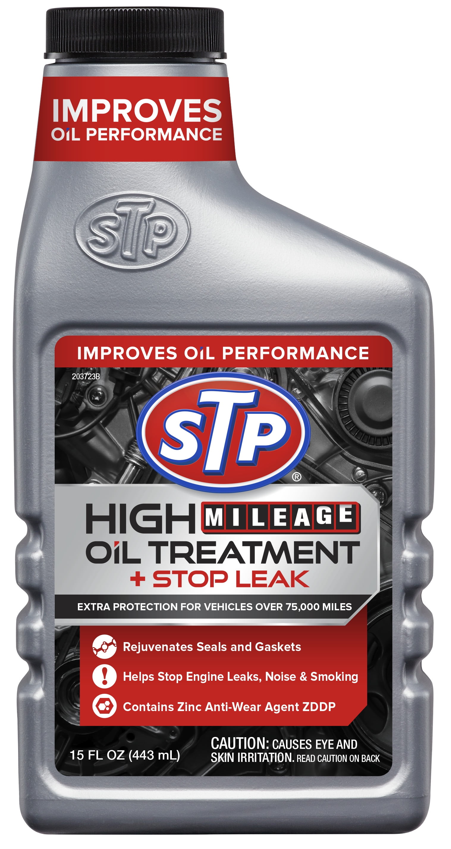 STP High Mileage Oil Treatment + Stop Leak 15 FL OZ Walmart