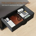 thumbnail image 6 of MIXISAV 2-Tier Printer Stand with Storage Drawer | Under Desk Rolling Cart for Home Office | Industrial Locking Wheels | Fits Fax Machine, 3D Printer, Scanner & Office Supplies, 6 of 10