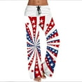 thumbnail image 2 of 4th of July Pants for Women American Flag Pants Red White and Blue Star Stripe Pajamas Pant Drawstring High Waisted Holiday Comfy Trousers, 2 of 7