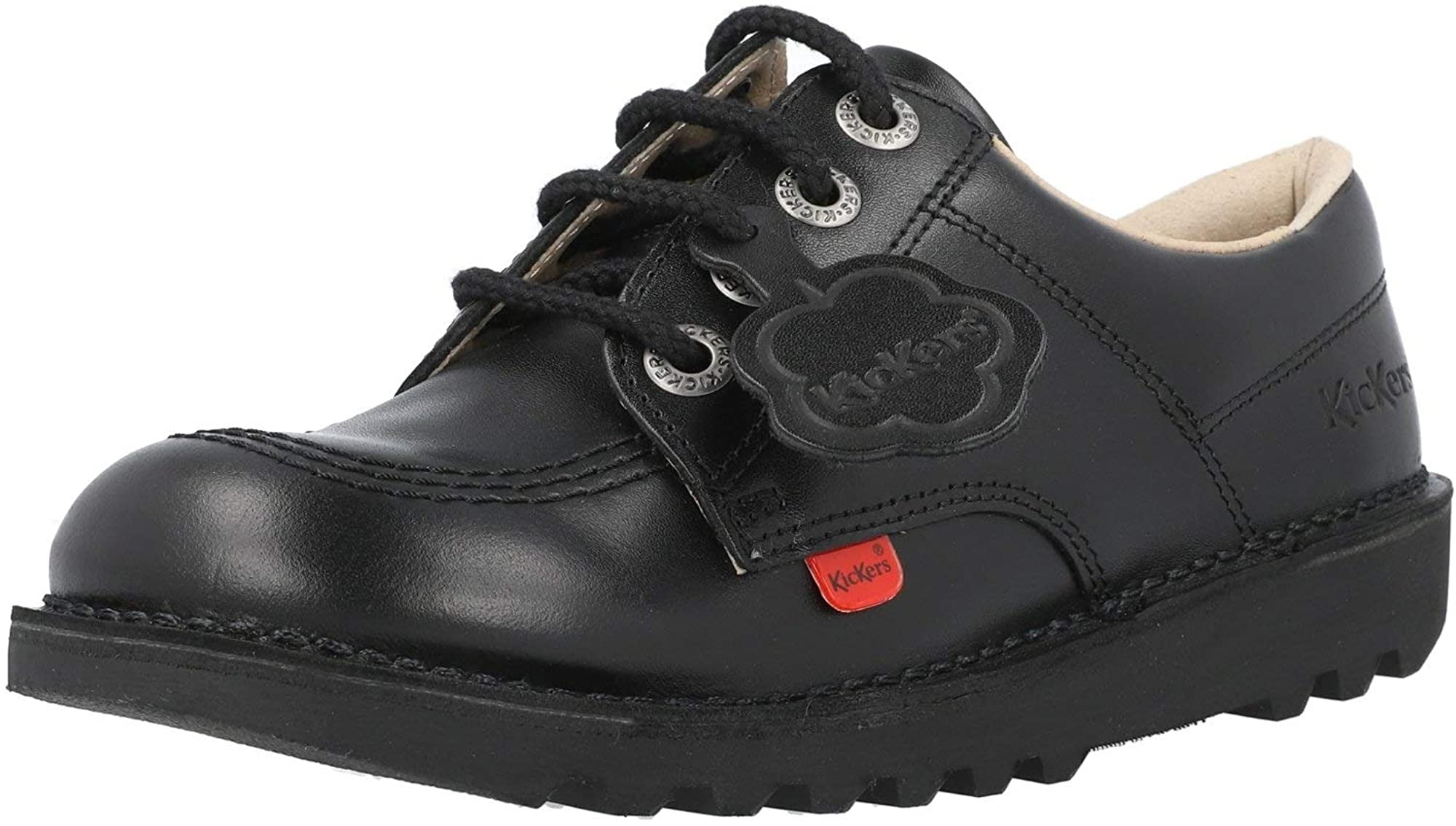 Kickers Kick Hi Black Leather Back to School Shoes in Men's Sizes 