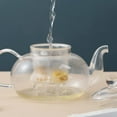 thumbnail image 4 of Glass Teapot with Infuser, 1000mL Glass Tea Kettle with Removable Infuser for Blooming and Loose Leaf Tea, Gooseneck Tea Pot for Microwave and Stove top, Gift Box for Tea Maker, 4 of 5