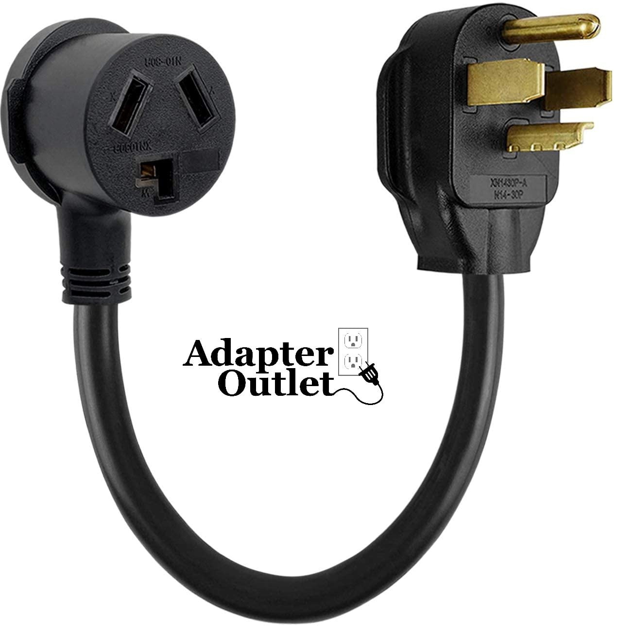 Adapter Outlet Electric Dryer Adapter, 30a 1430p 4prong to 1030r 3