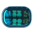 thumbnail image 3 of Travel Pill Organizer, Weekly Pill Box, Portable Pill Dispenser, Large Daily Pill Case for Vitamin, Medicine, Fish Oil/Supplements Flip Design 8 Compartments (D), 3 of 7