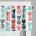 thumbnail image 3 of Ambesonne Tropical Valance Pack of 2, Stamped Minimal Backdrop, 42"X12", Turquoise White Coral, 3 of 5