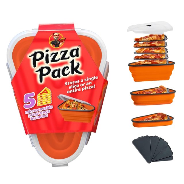 Recipiente de almacenamiento de pizza, paquete de pizza con 5 bandejas para servir