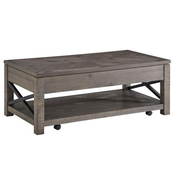 Bowery Hill Distressed Driftwood Lift Top Cocktail Table