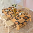 thumbnail image 3 of Checkered Pumpkin Halloween Pattern Rectangle Tablecloth 60"x102",Waterproof Polyester Rectangle Table Cloth, Wipeable Spillproof Polyester Tablecloth for Dining, Camping, Indoor and Outdoor, 3 of 6