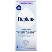 (6 pack) Replens Long-Lasting Vaginal Moisturizer, Relieves Vaginal Dryness, 8 Pre-Filled Applicators