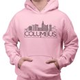 thumbnail image 2 of Skyline Columbus Ohio Hoodie Sweatshirt Unisex 3X-Large Pink, 2 of 5
