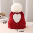 thumbnail image 4 of Besolor Infant Baby Beanie Hats Newborn Toddler Cute Warm Winter Soft Thick Knitted Caps with Pompom 0-12 Months, 4 of 4